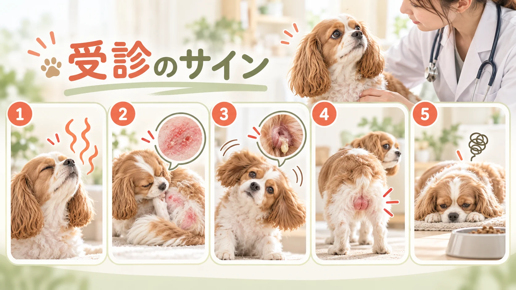 犬の受診サインを解説した図