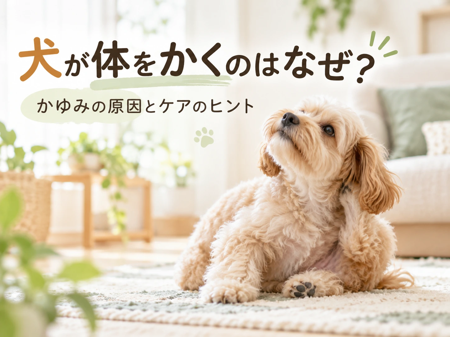 犬が体をかくのはなぜ？かゆみの原因とケアのヒントを紹介する記事のメイン画像