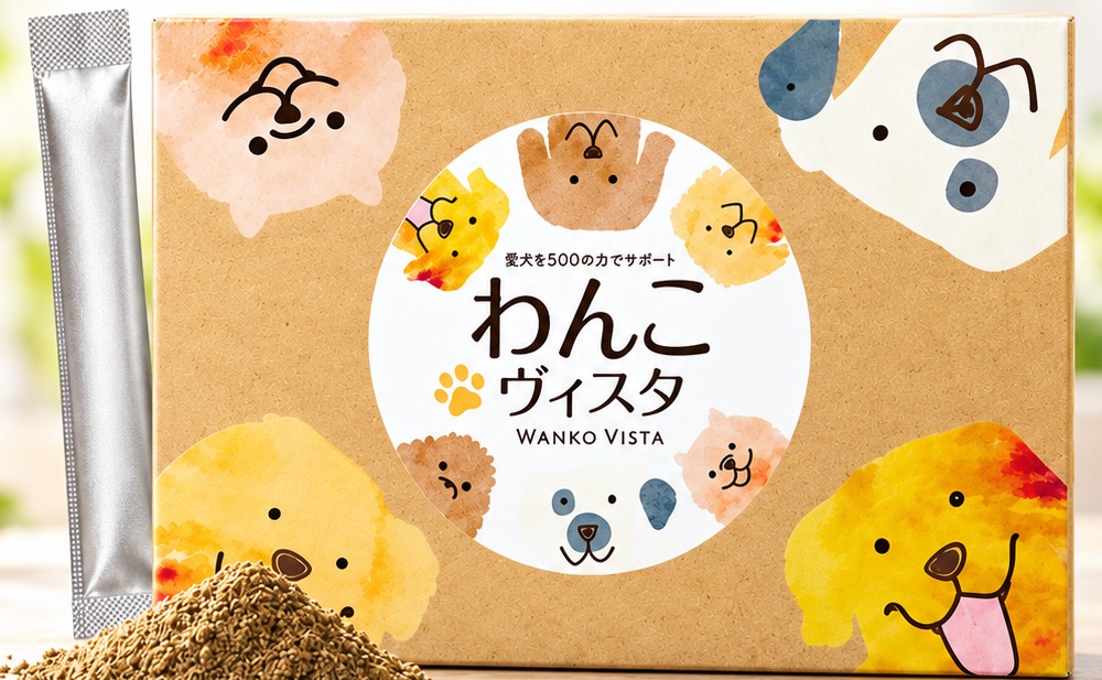 わんこヴィスタのパッケージと細長い銀色のスティック